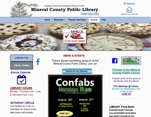 Mineral County Public library has a website where content changes frequently