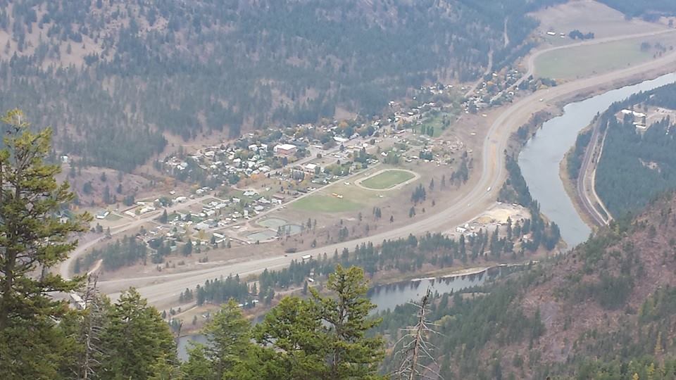Nearby mountain view of Alberton Montana along the Clark For River
